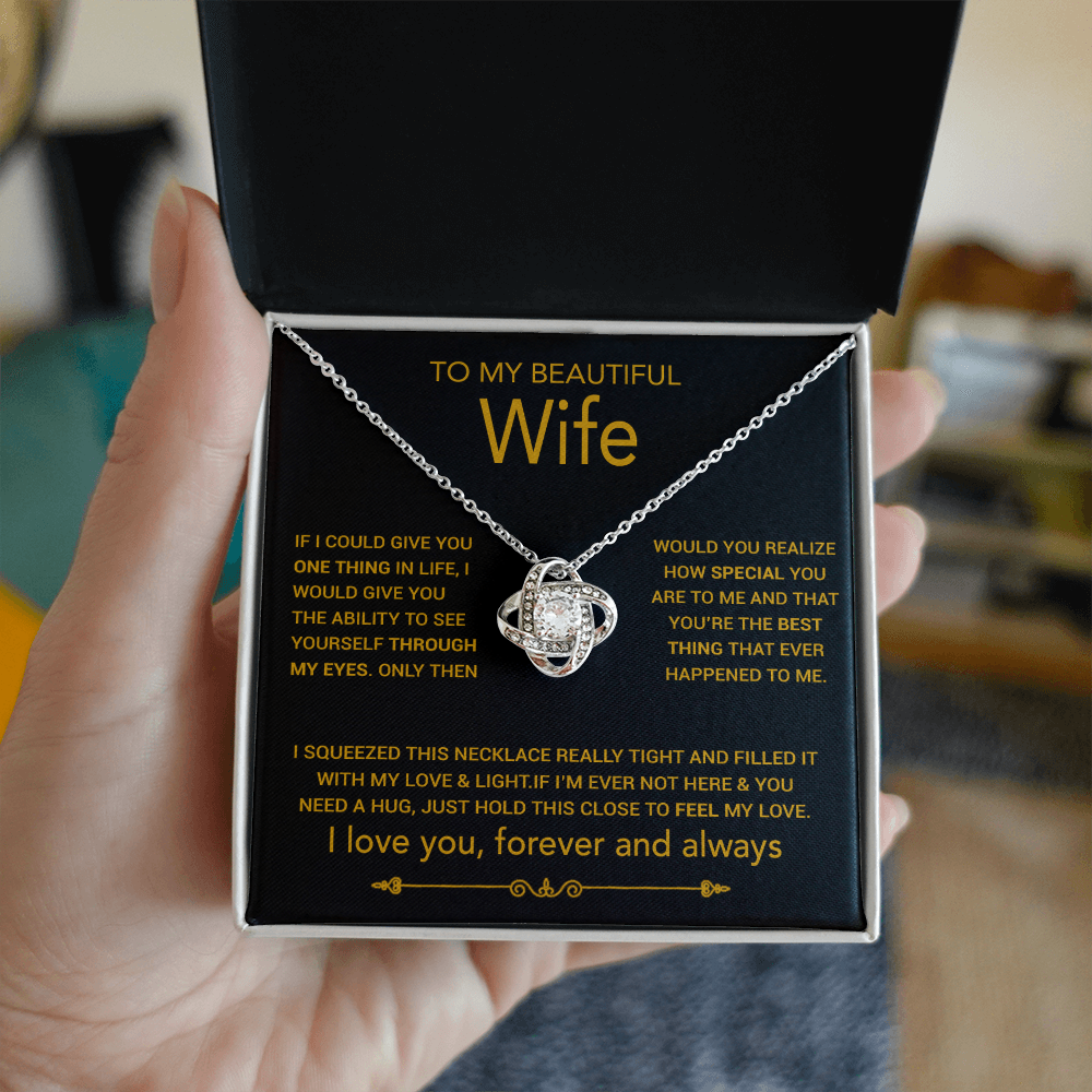 To My Wife Necklace, Christmas Gifts For Women, Anniversary Gift For Wife 8_10_Gold