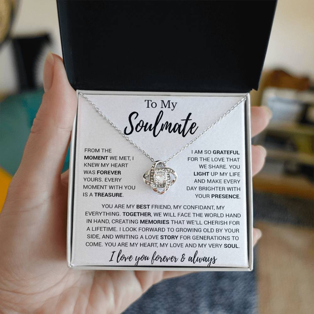 To My Soulmate Necklace, Birthday Gifts For Her, Christmas Gift For Soulmate 30_11_White