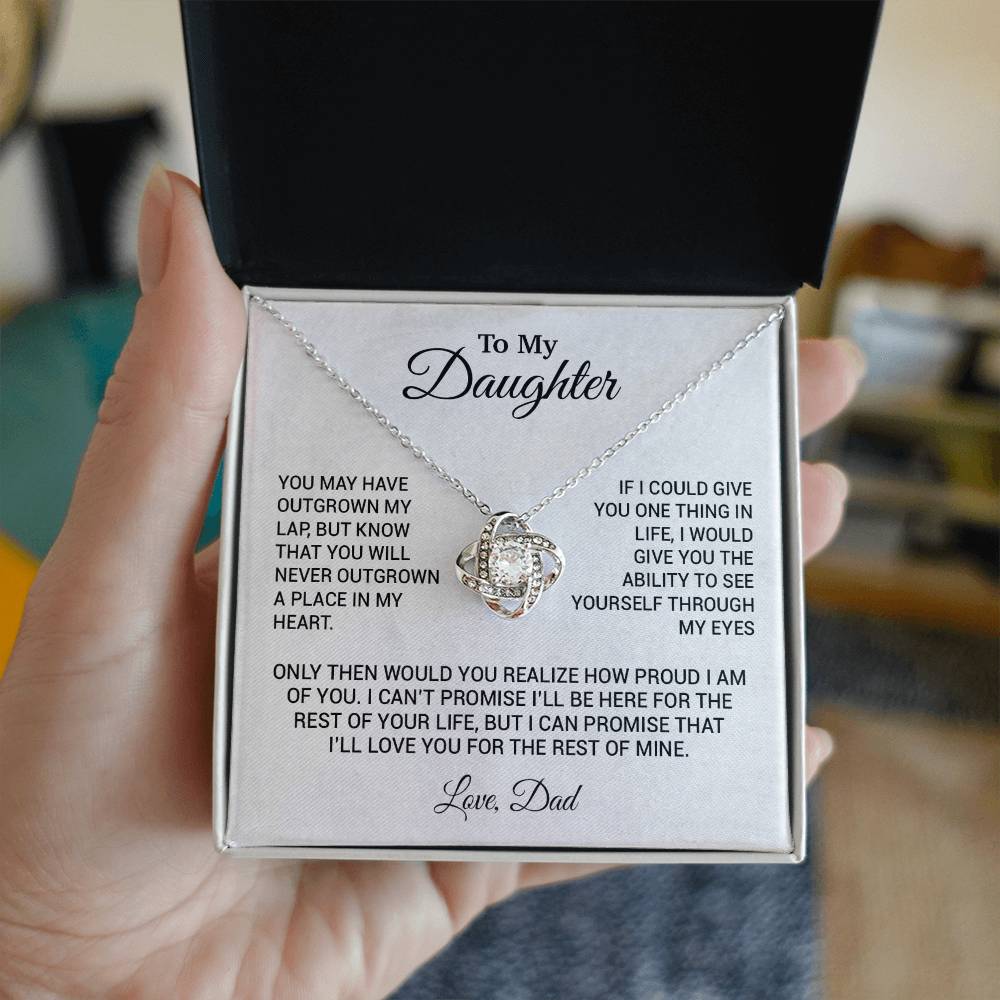 To My Daughter Necklace, Daughter Father Necklace, Daughter Gift From Dad 17_8_White