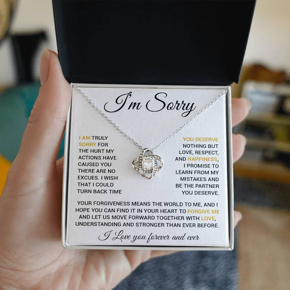 I_m Sorry Gift Apology Gift Necklace For Her, Wife, Girlfriend, Friend, Forgive