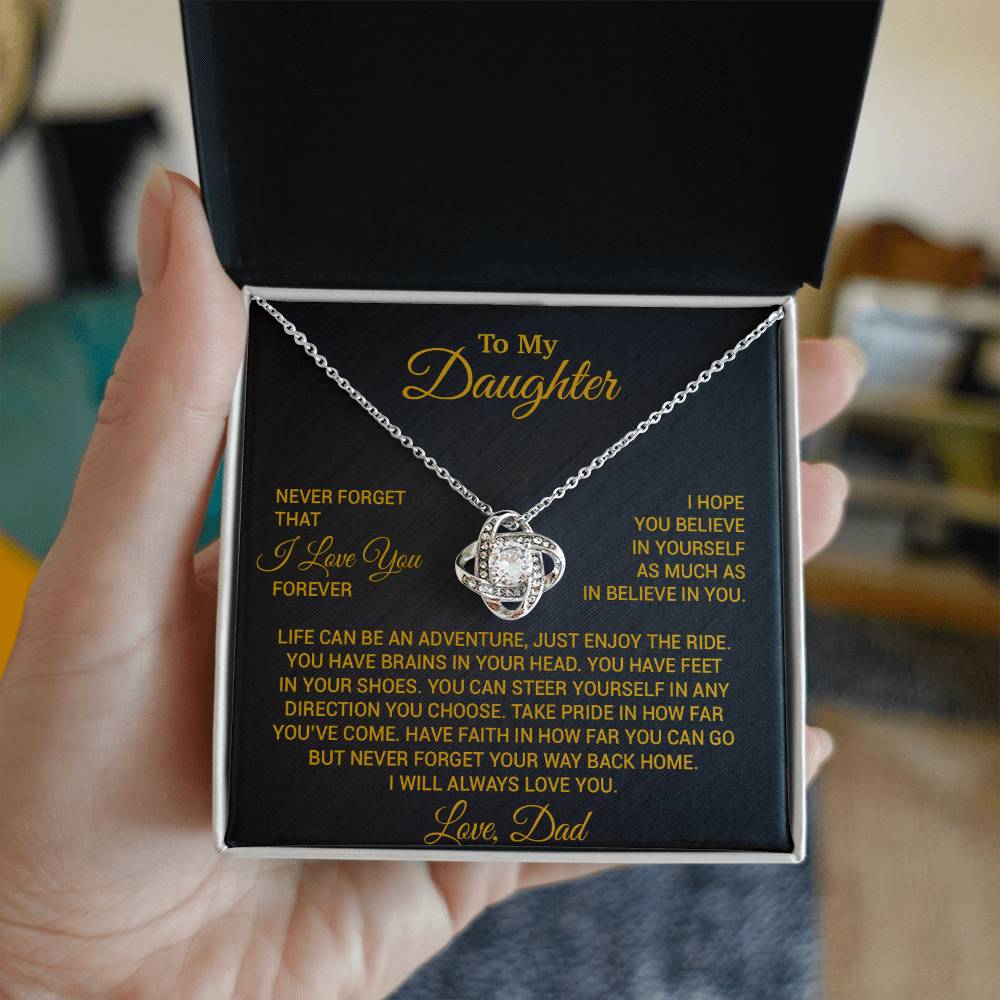 To My Daughter Necklace, Daughter Father Necklace, Daughter Gift From Dad 19_8_Gold