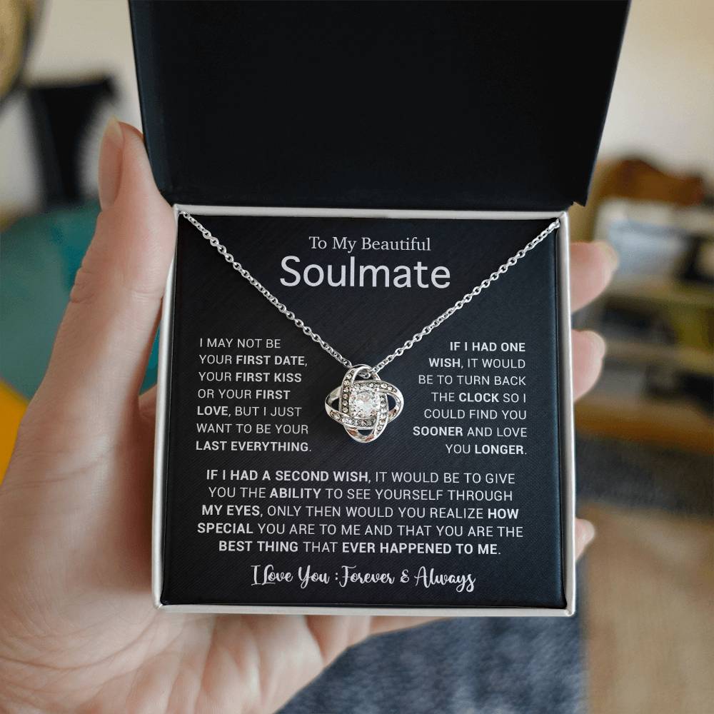To My Soulmate Necklace, Gift For Soulmate, Anniversary Gift, Birthday Gift 5_5_Black