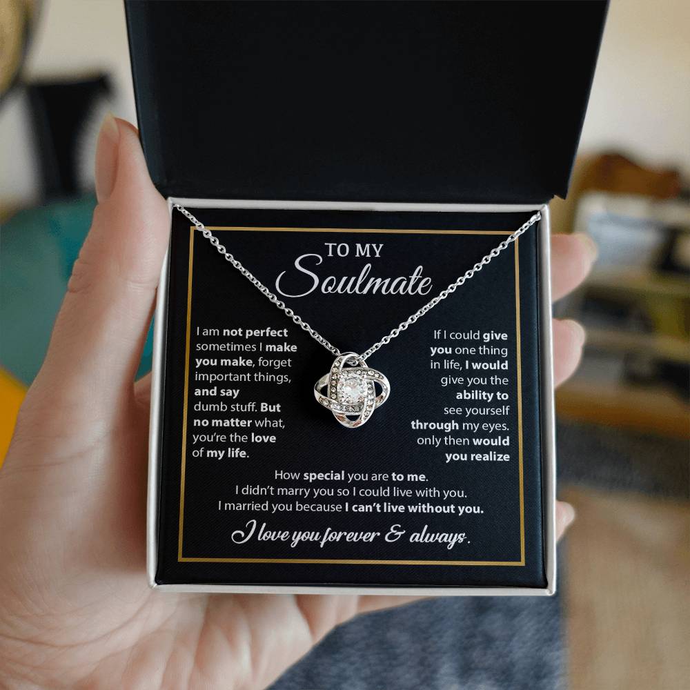 To My Soulmate Necklace, Gift For Wife From Husband, Valentines Gift For Wife 8_2_Black
