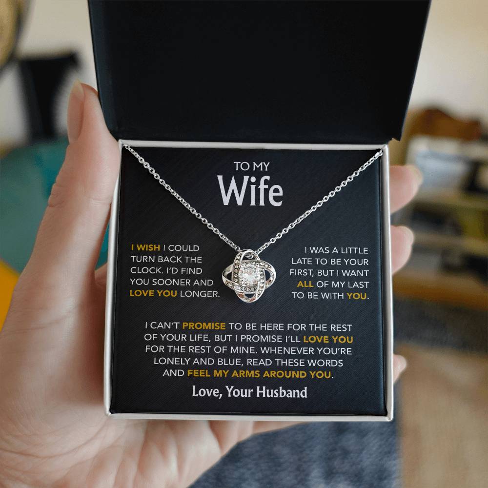 To My Wife Necklace, Gift For Wife, Anniversary Gift For Wife, Necklace For Wife 20_5_Black