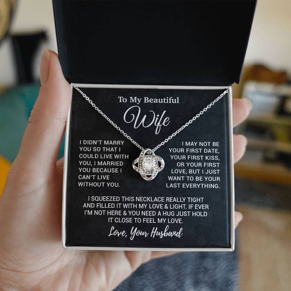 To My Wife Necklace, Christmas Gifts For Women, Anniversary Gift For Wife 23_9_Black