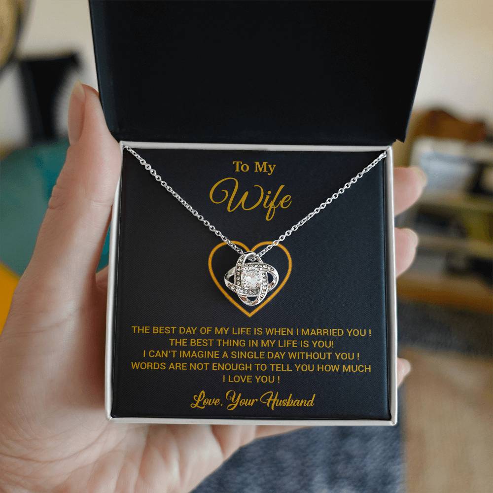 To My Wife Necklace, Gift For Wife, Anniversary Gift For Wife, Necklace For Wife 26_2_Gold