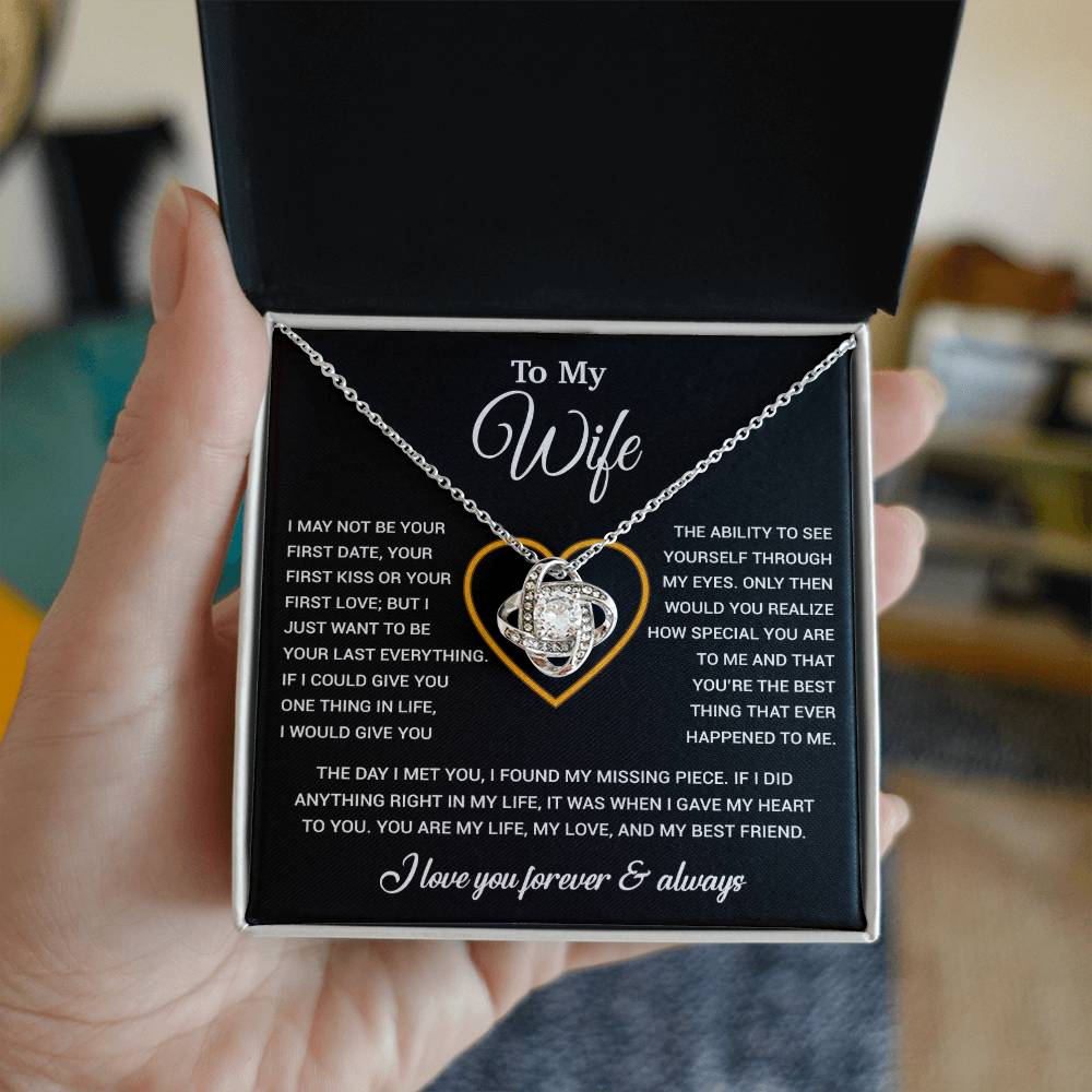 To My Wife Necklace, Christmas Gifts For Women, Anniversary Gift For Wife 24_12_Black