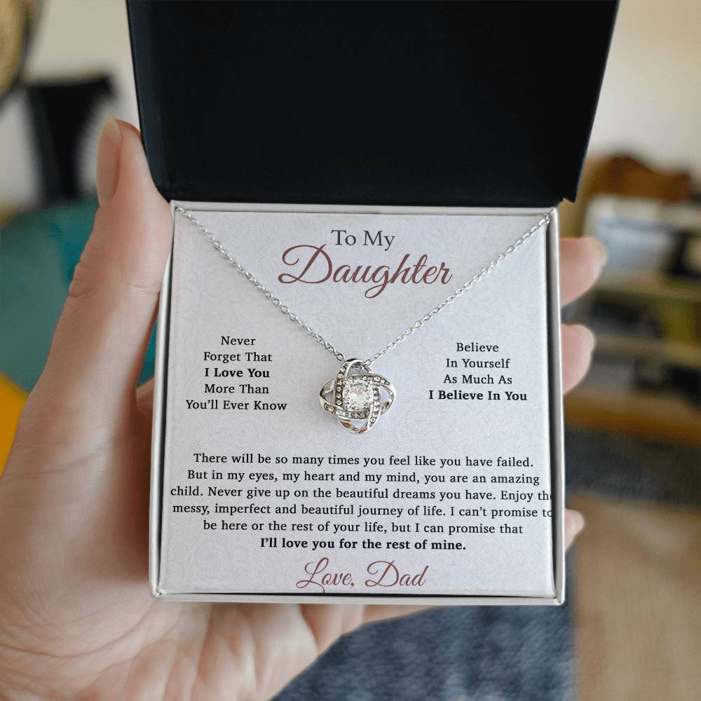 To My Daughter Necklace, Daughter Father Necklace, Daughter Gift From Dad 999
