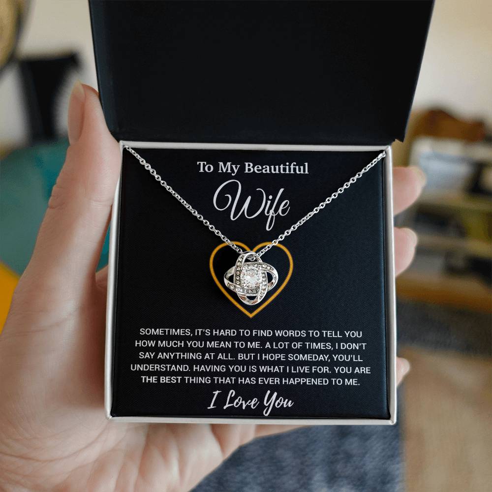 To My Wife Necklace, Christmas Gifts For Women, Anniversary Gift For Wife 21_11_Black