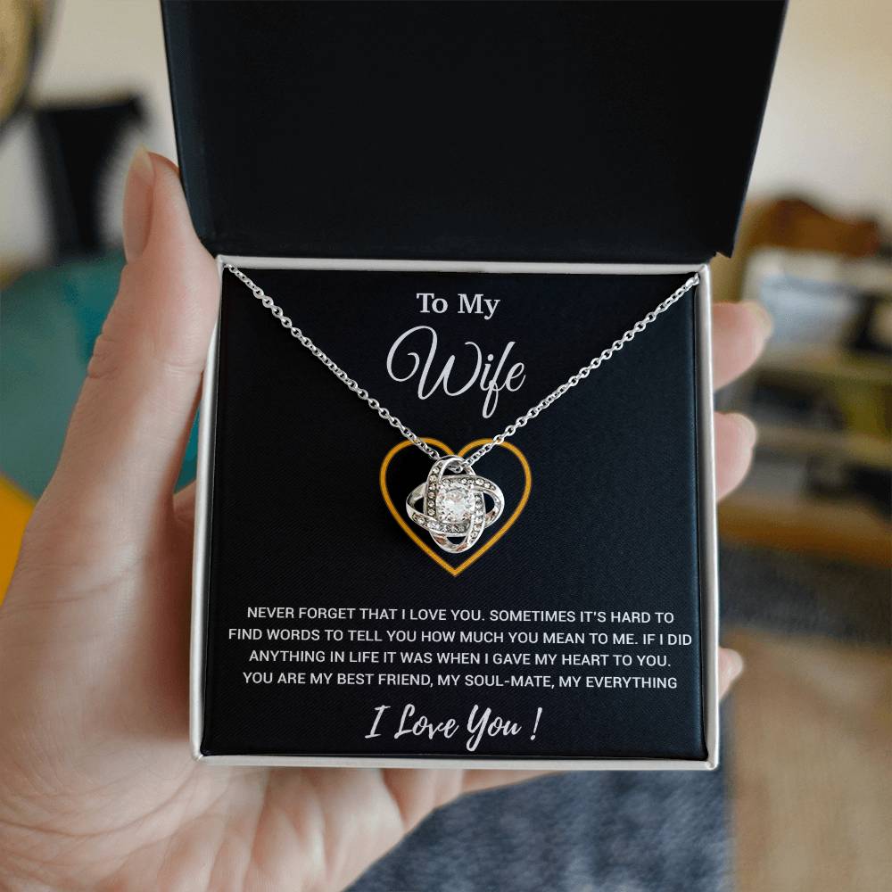 To My Wife Necklace, Christmas Gifts For Women, Anniversary Gift For Wife 2_1_Black