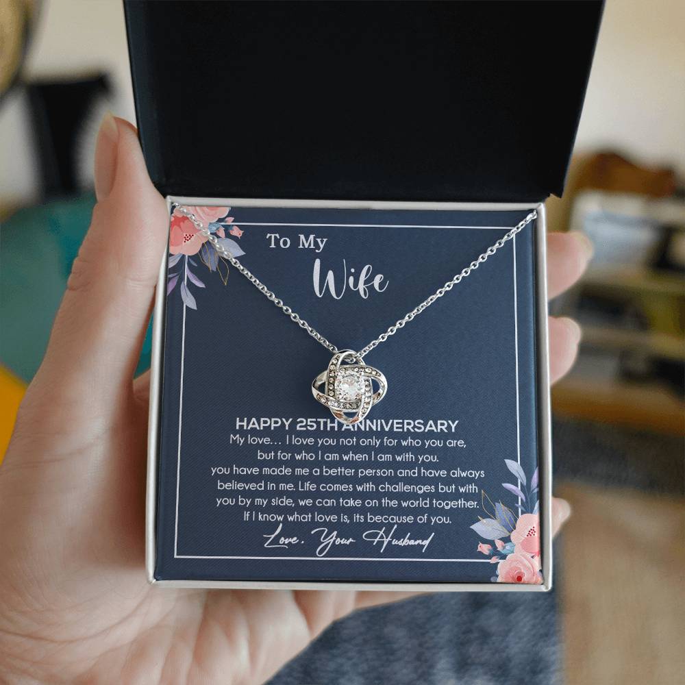 25th Anniversary Gift For Wife Necklace, 25 Year Anniversary, 25th Wedding Gift _Blue