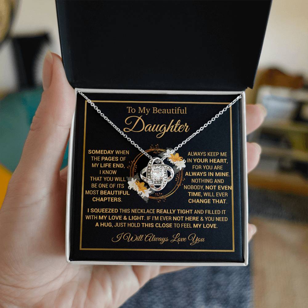 To My Daughter Necklace, Gift for Daughter from Dad,Mom, Daughter Mother Necklace
