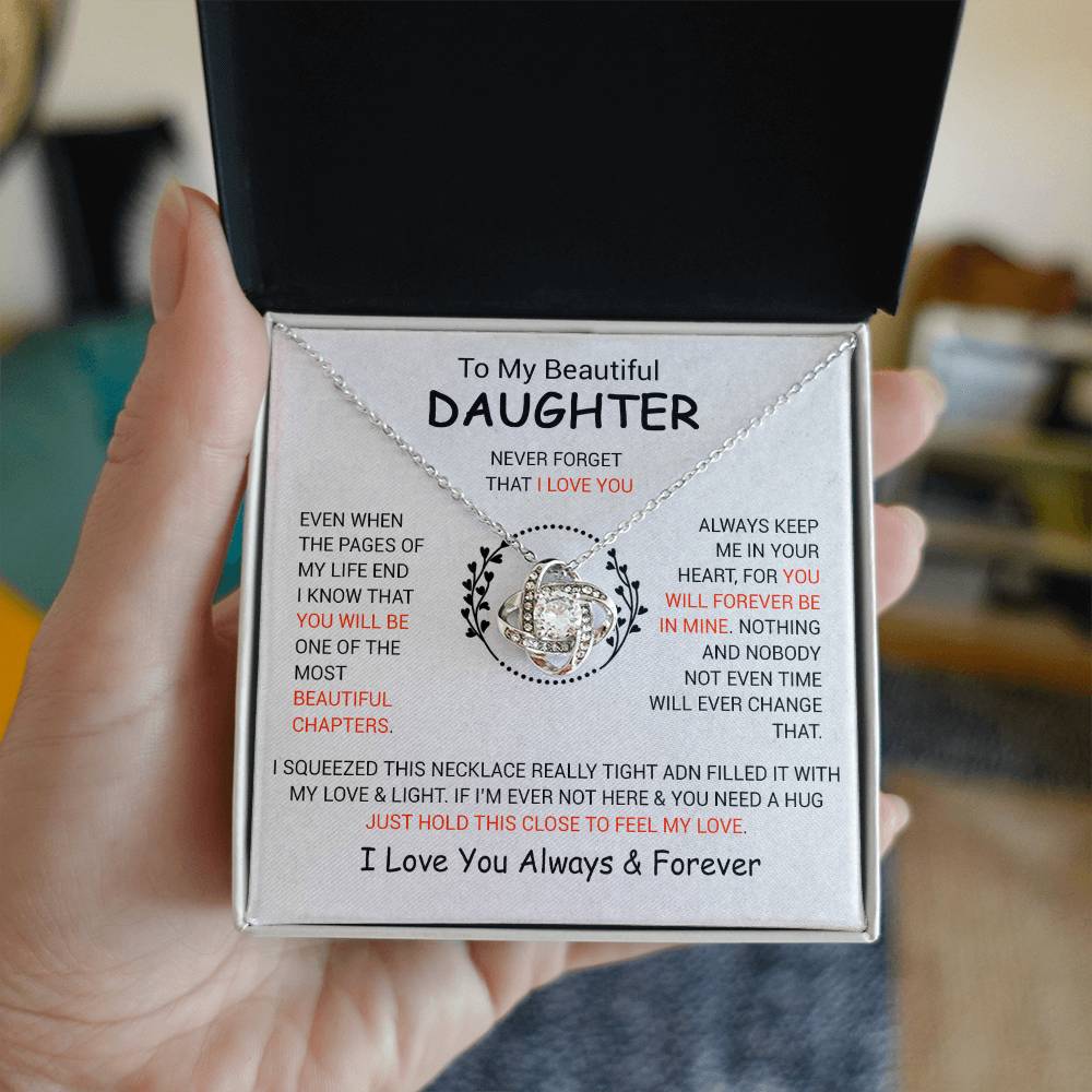 To My Daughter Necklace, Daughter Father Necklace, Daughter Gift From Dad, Mom 4_12