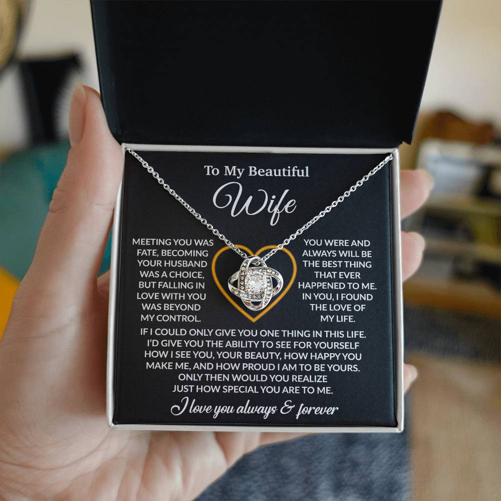 To My Wife Necklace, Wife Gift from Husband, Christmas Gift 27_11_Black