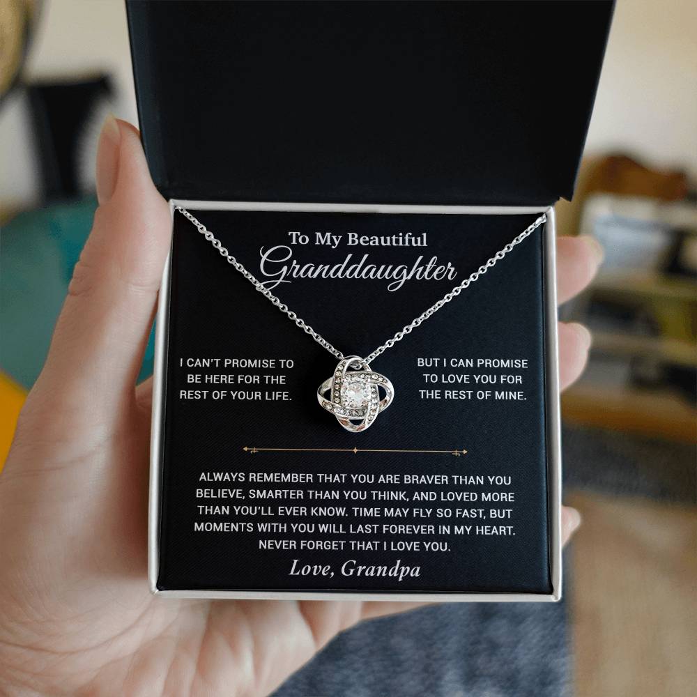 To My Granddaughter Necklace, Birthday Gift For Granddaughter, Birthday Gifts 21_7_Black