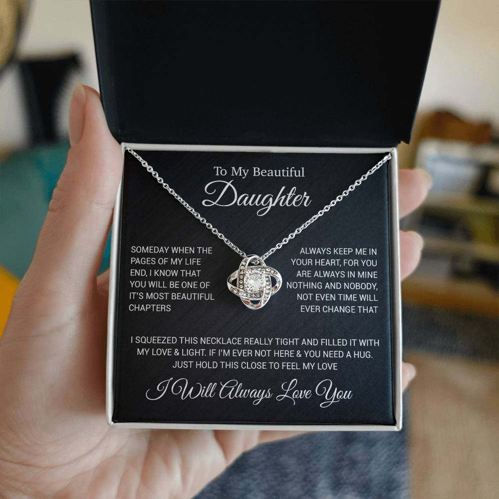 To My Daughter Necklace, Daughter Father Necklace, Daughter Gift From Dad 25_4_Black