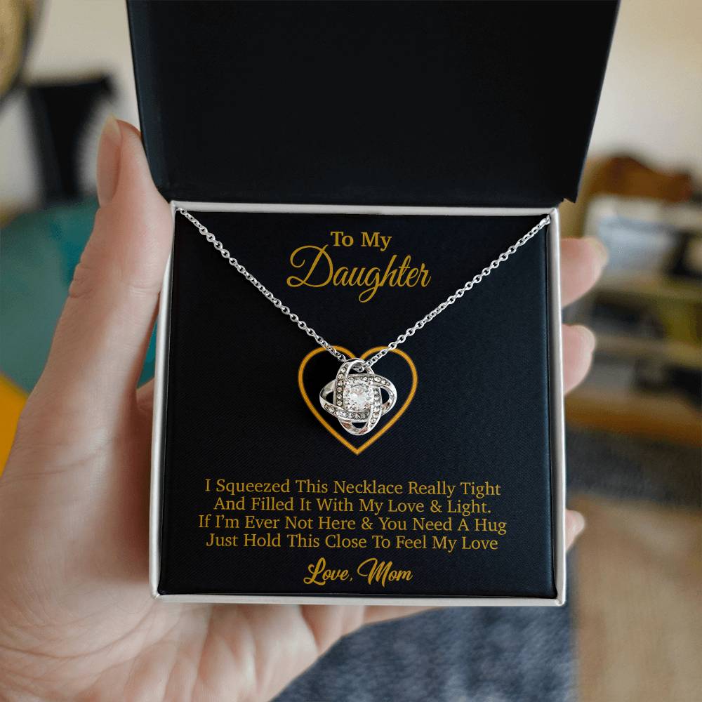 To My Daughter Necklace, Gift for Daughter from mom, Daughter mother Necklace 1_4_Gold