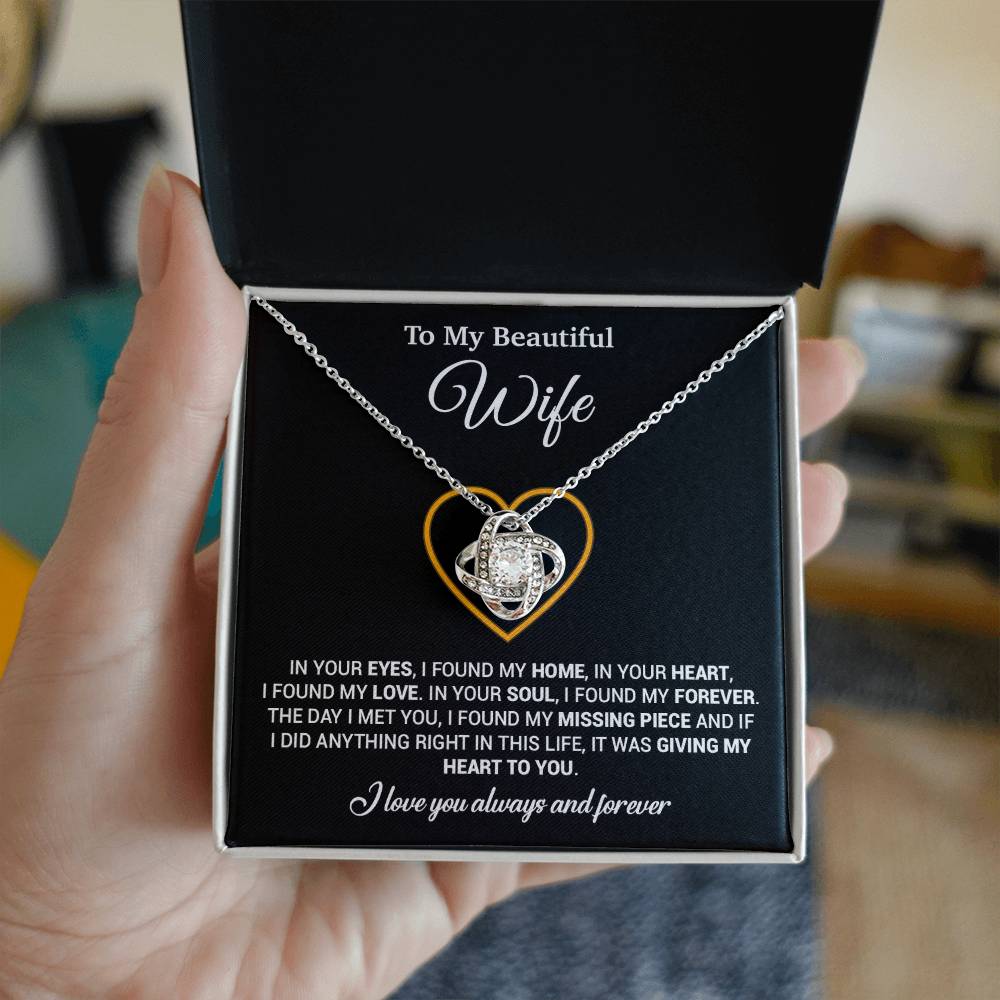 To My Wife Necklace, Gift For Wife, Anniversary Gift For Wife, Necklace For Wife 5_2_Black
