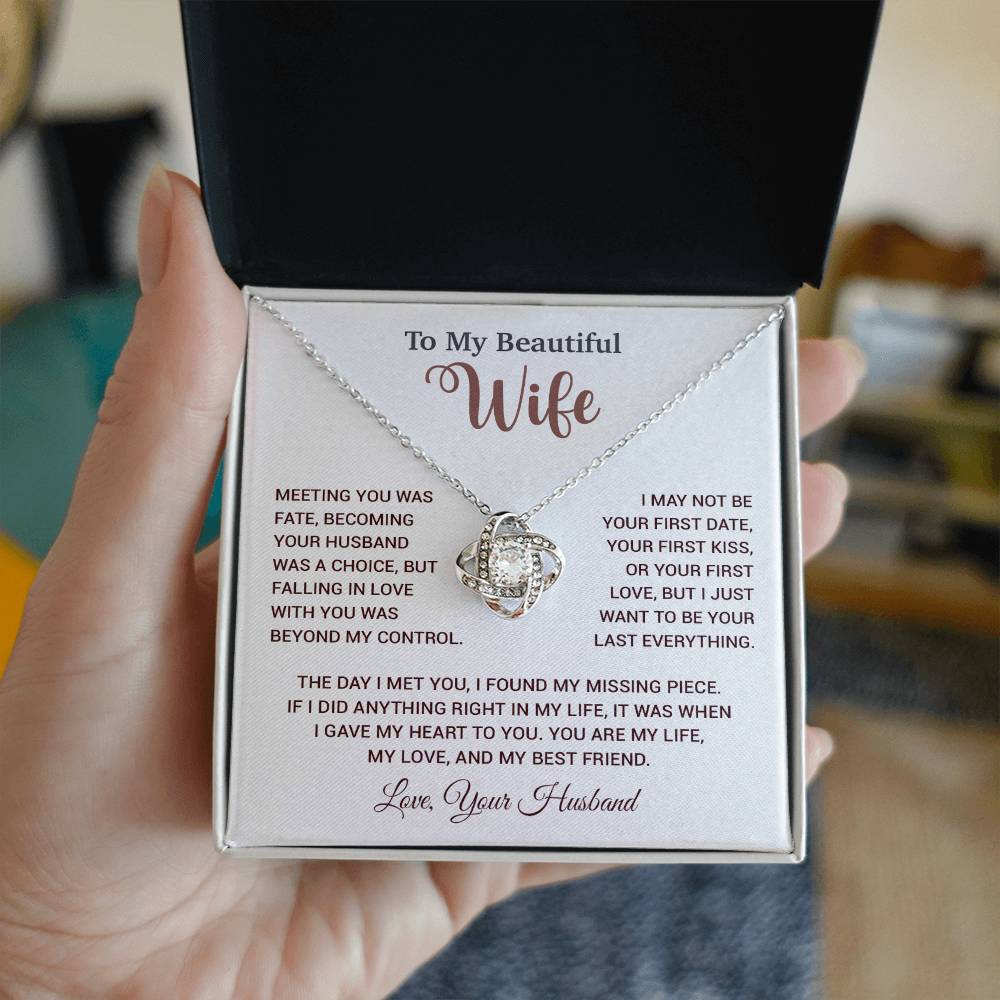 To My Wife Necklace, Wife Gift From Husband, Wife Husband Necklace, Christmas Gift 13_10