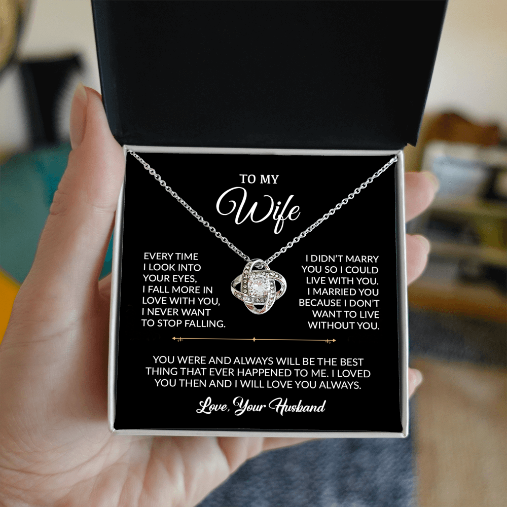 To My Wife Necklace, Gift For Wife, Anniversary Gift For Wife, Necklace For Wife 8_9_Black