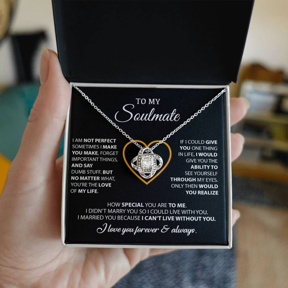 To My Soulmate Necklace, Gift For Wife From Husband, Valentines Gift For Wife 12_2_Black