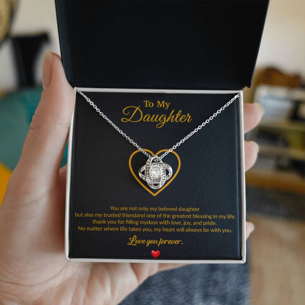 To My Daughter Necklace, Gift for Daughter from Dad, Father Daughter Necklace 13_8_Gold