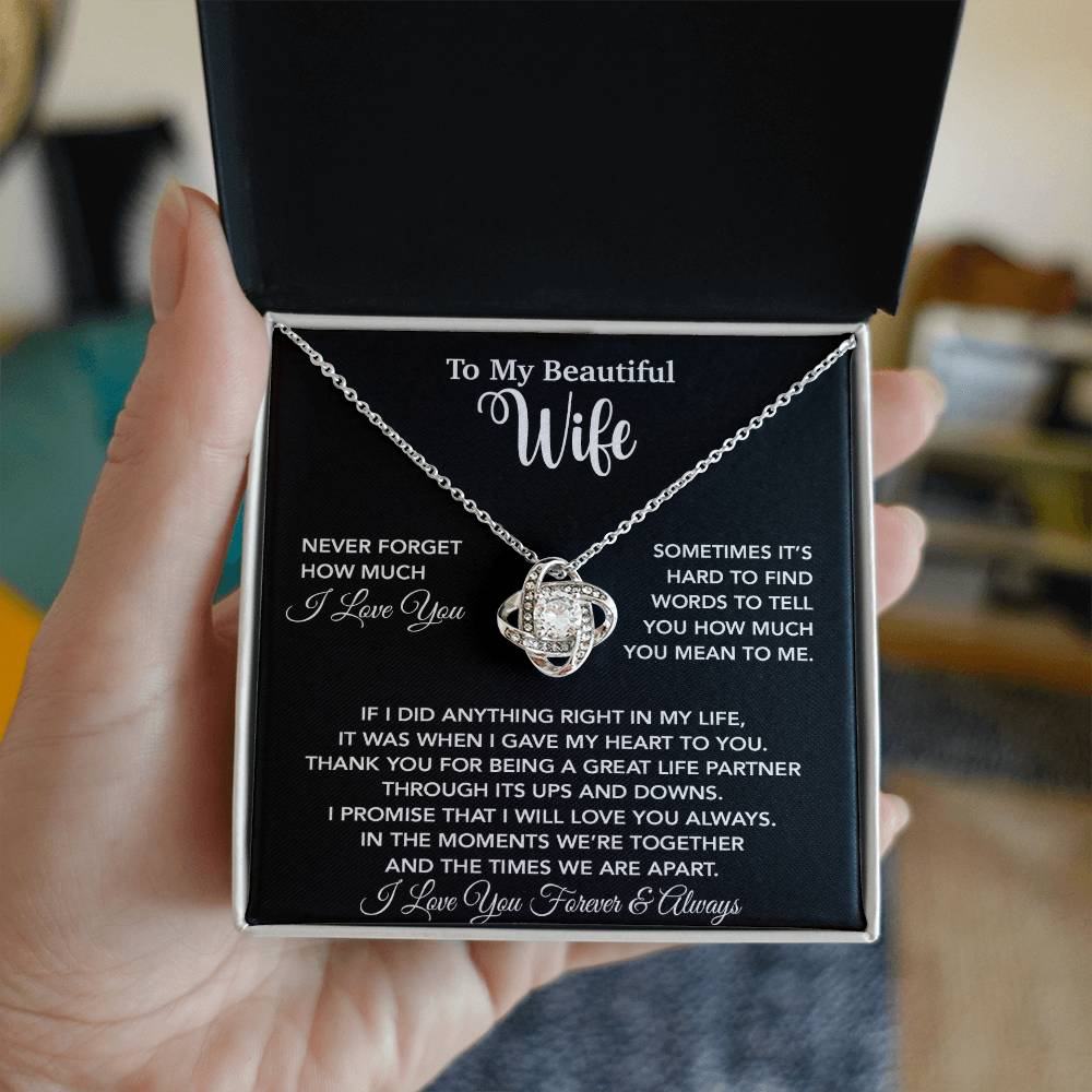 To My Wife Necklace, Christmas Gifts For Wife, Anniversary Cute Gift For Wife_Black_25_9