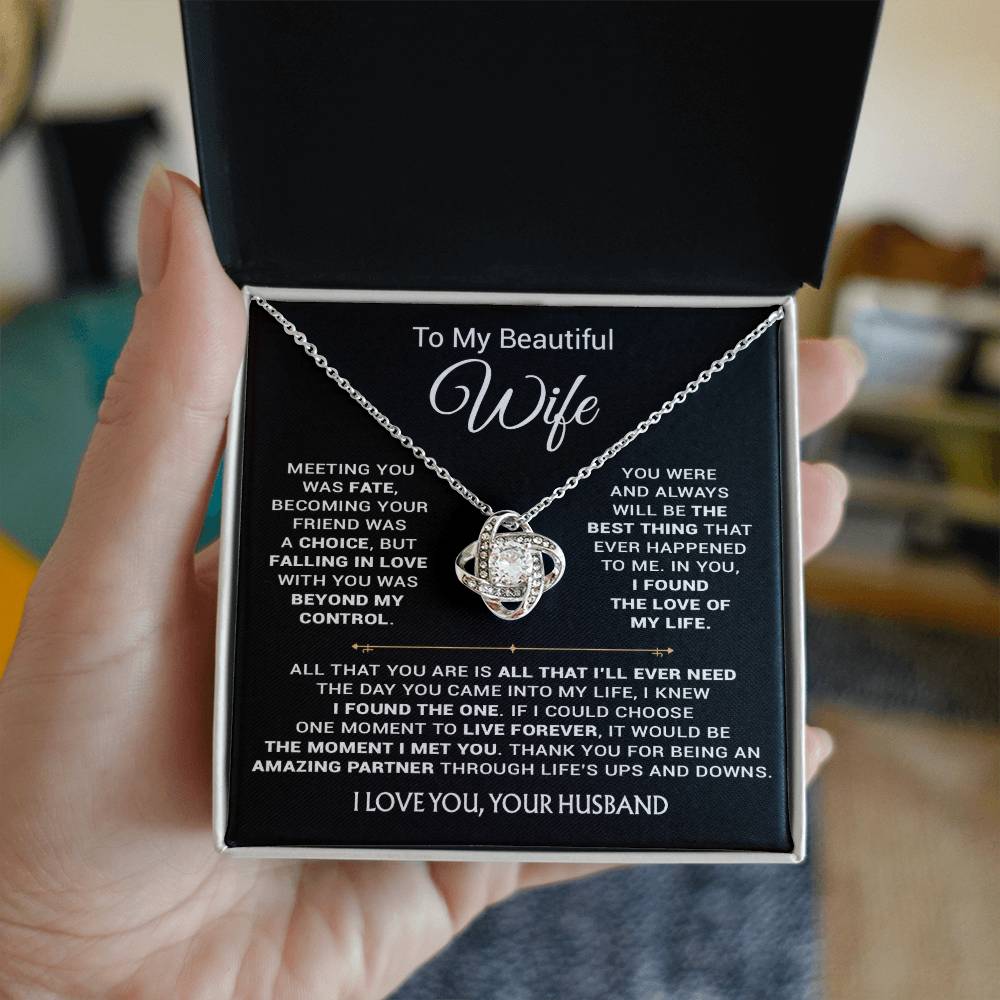 To My Wife Necklace, Gift For Wife, Anniversary Gift For Wife, Christmas Gift 9_6_Black