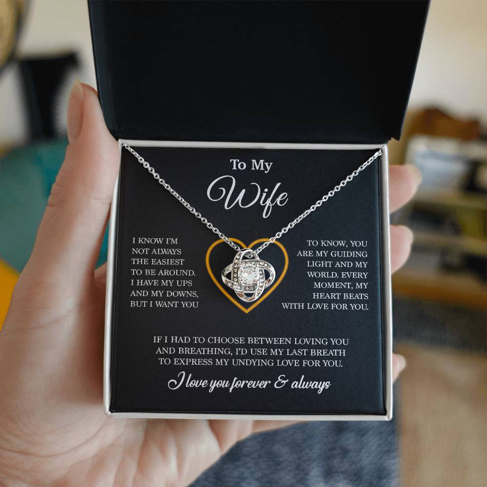 To My Wife Necklace, Gift For Wife, Anniversary Gift For Wife, Necklace For Wife 12_3_Black