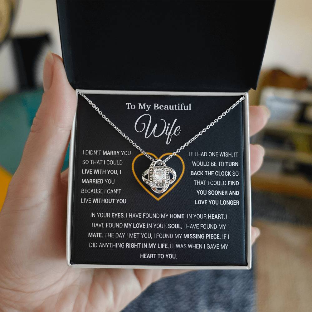 To My Wife Necklace, Gift For Wife, Anniversary Gift For Wife, Necklace For Wife 6_1_Black