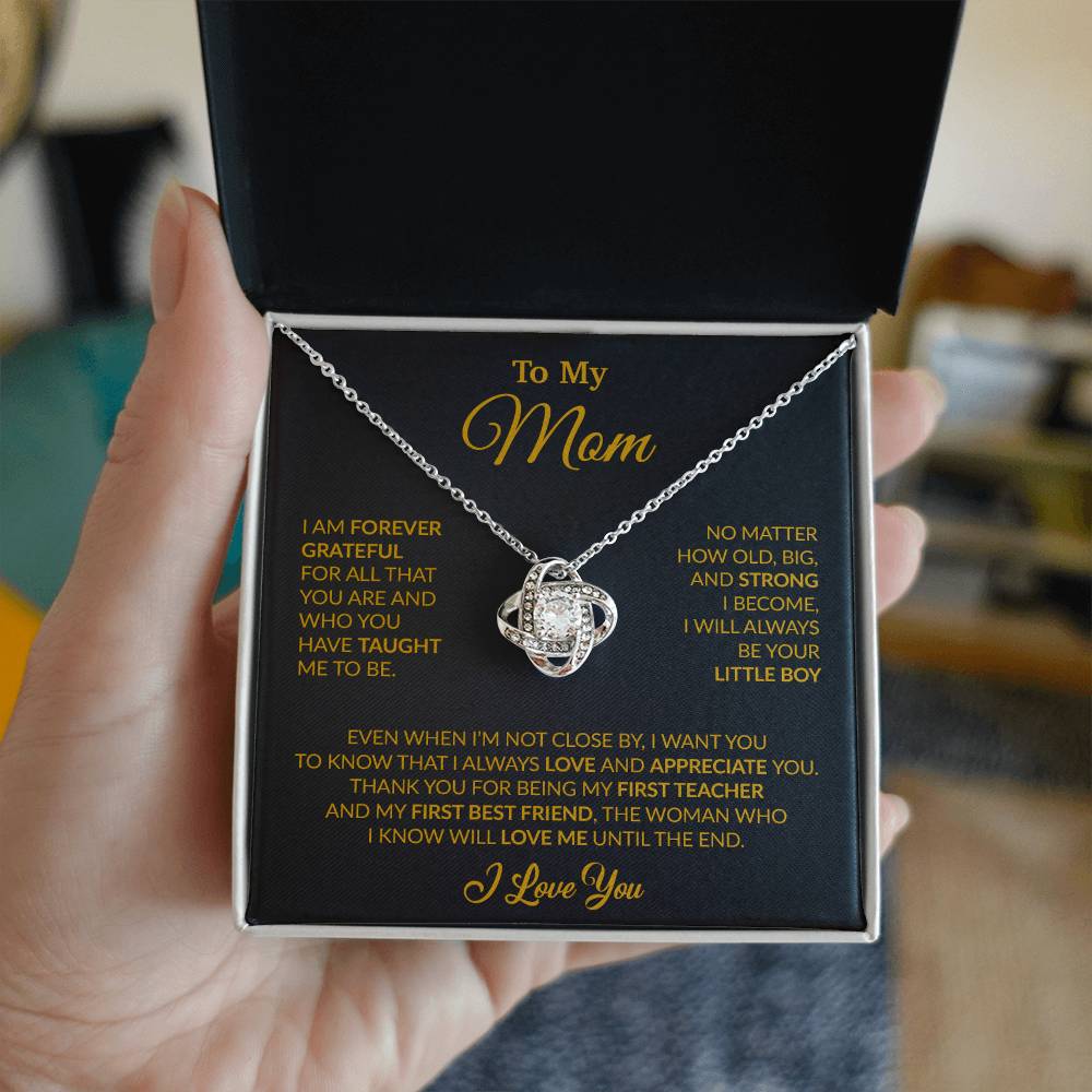 To My Mom Necklace, Gift For Mom From Daughter, Mother's Day Gifts 3_4_Gold