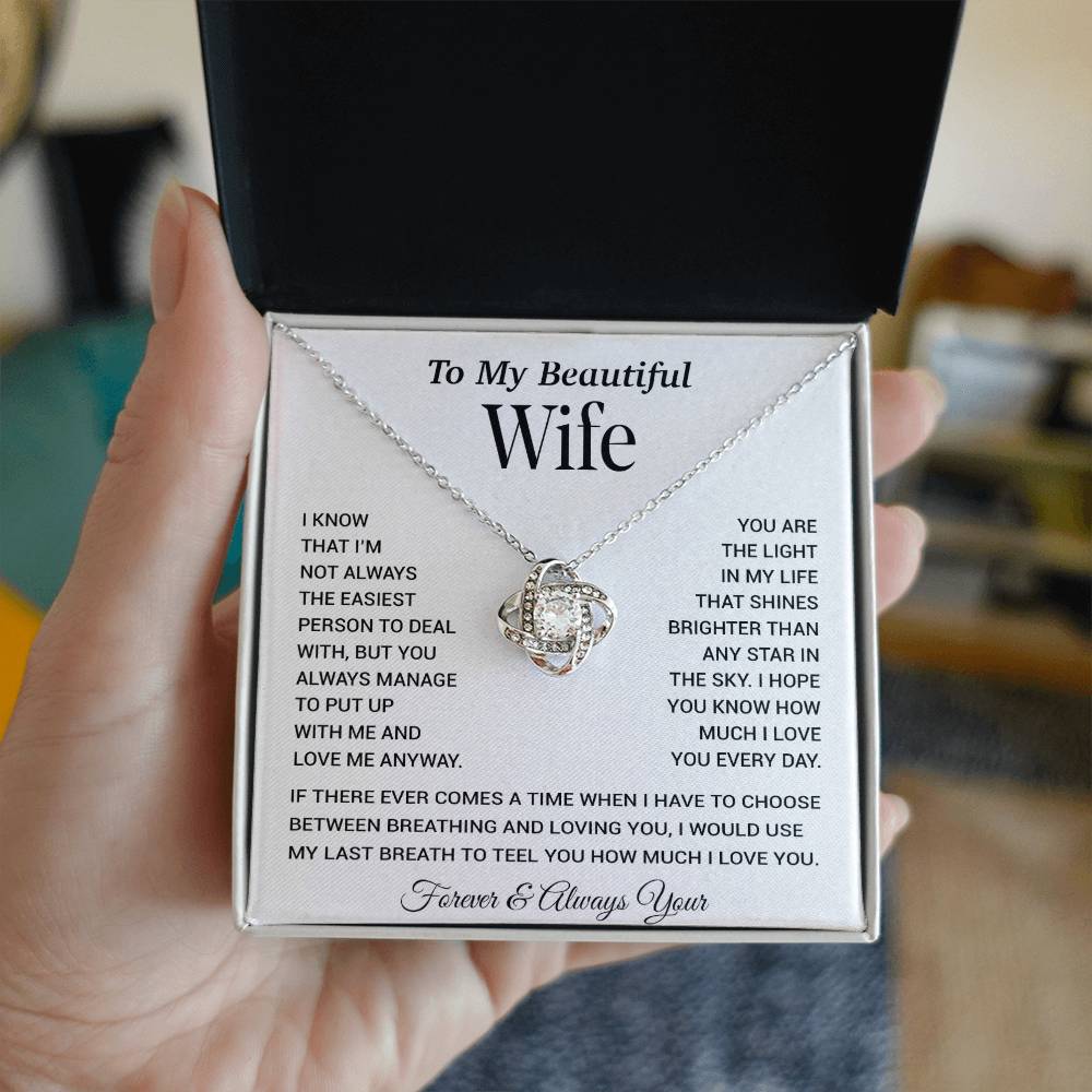 To My Wife Necklace, Gift For Wife, Anniversary Gift For Wife, Christmas Gift 28_11_White