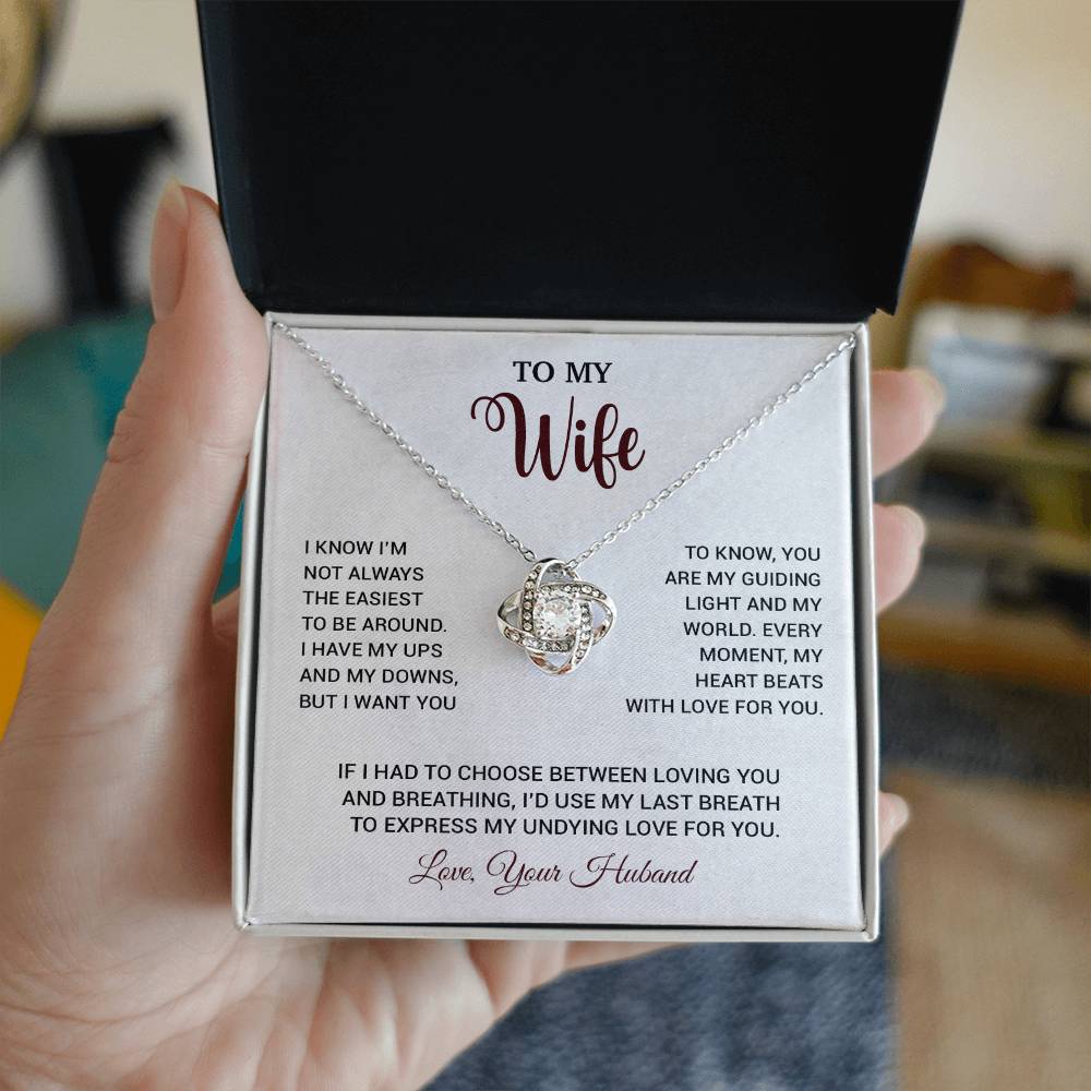 To My Wife Necklace, Gift For Wife, Anniversary Gift For Wife, Necklace For Wife 16_9_White