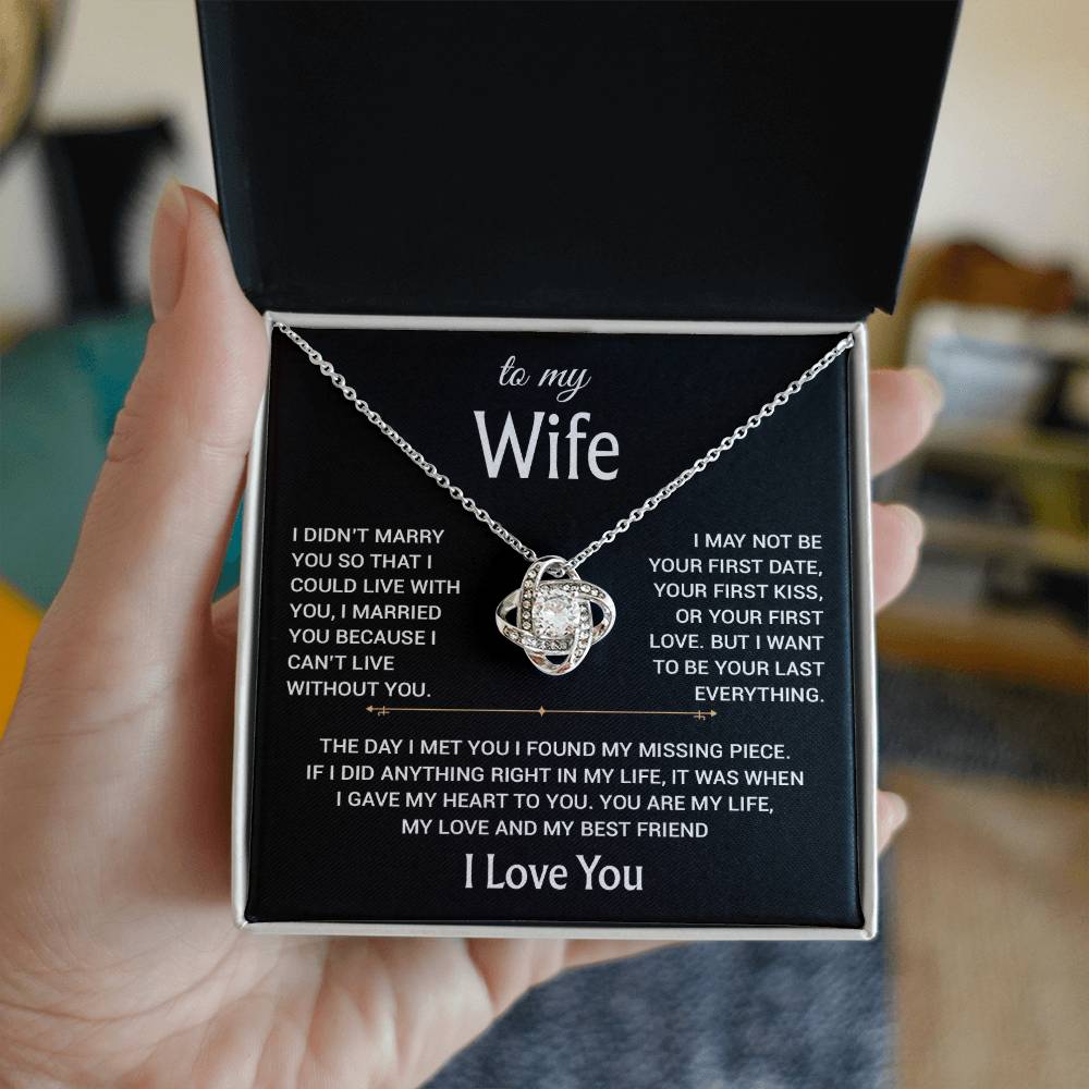 To My Wife Necklace, Christmas Gifts For Women, Anniversary Gift For Wife 16_12_Black