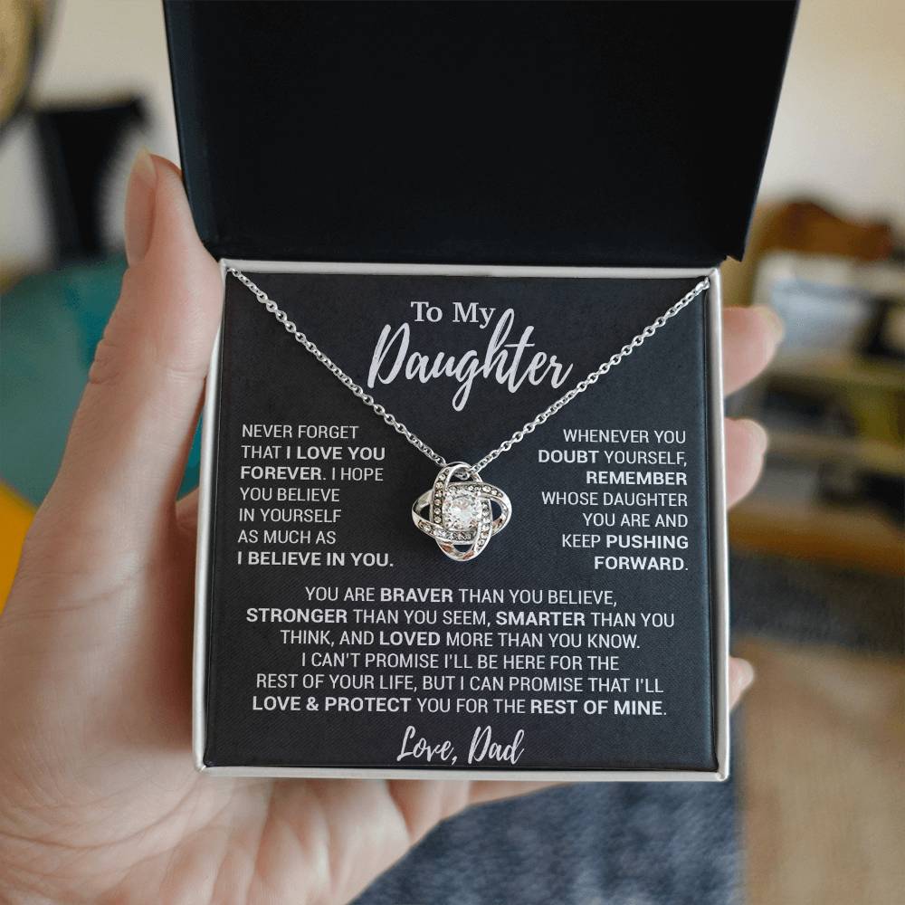 To My Daughter Necklace, Daughter Father Necklace, Daughter Gift From Dad 12_10