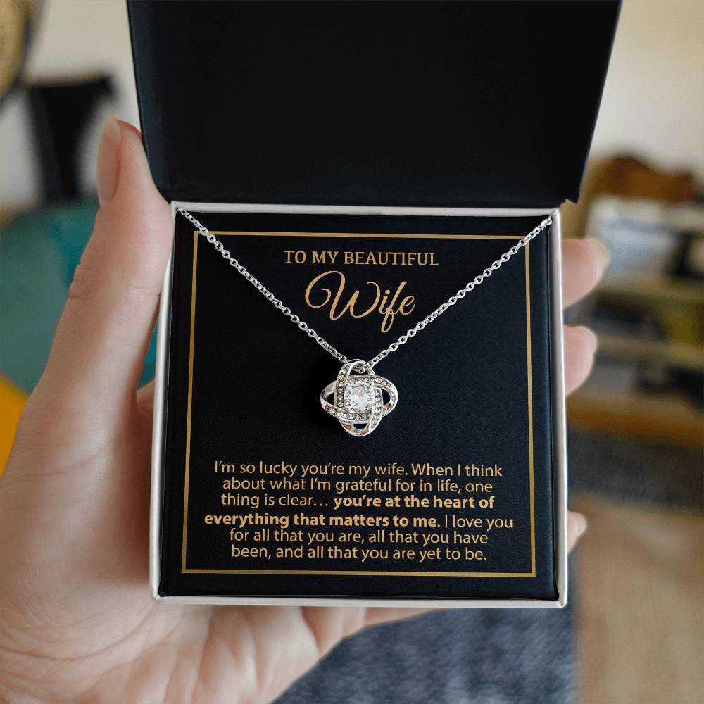 To My Wife Necklace, Vanlentines Gifts For Women, Anniversary Gift For Wife 5_1_Gold