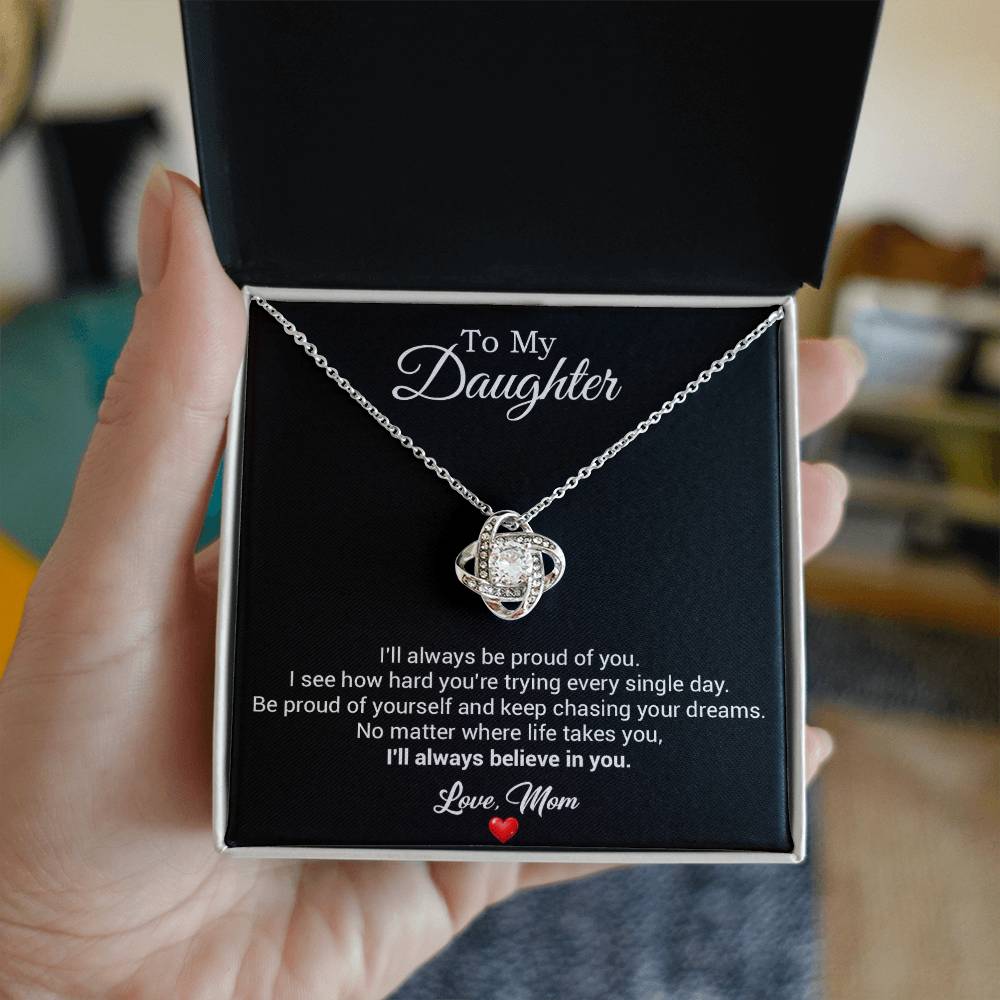 To My Daughter Necklace, Gift For Daughter From Dad, Daughter Father Necklace 2_8_Black
