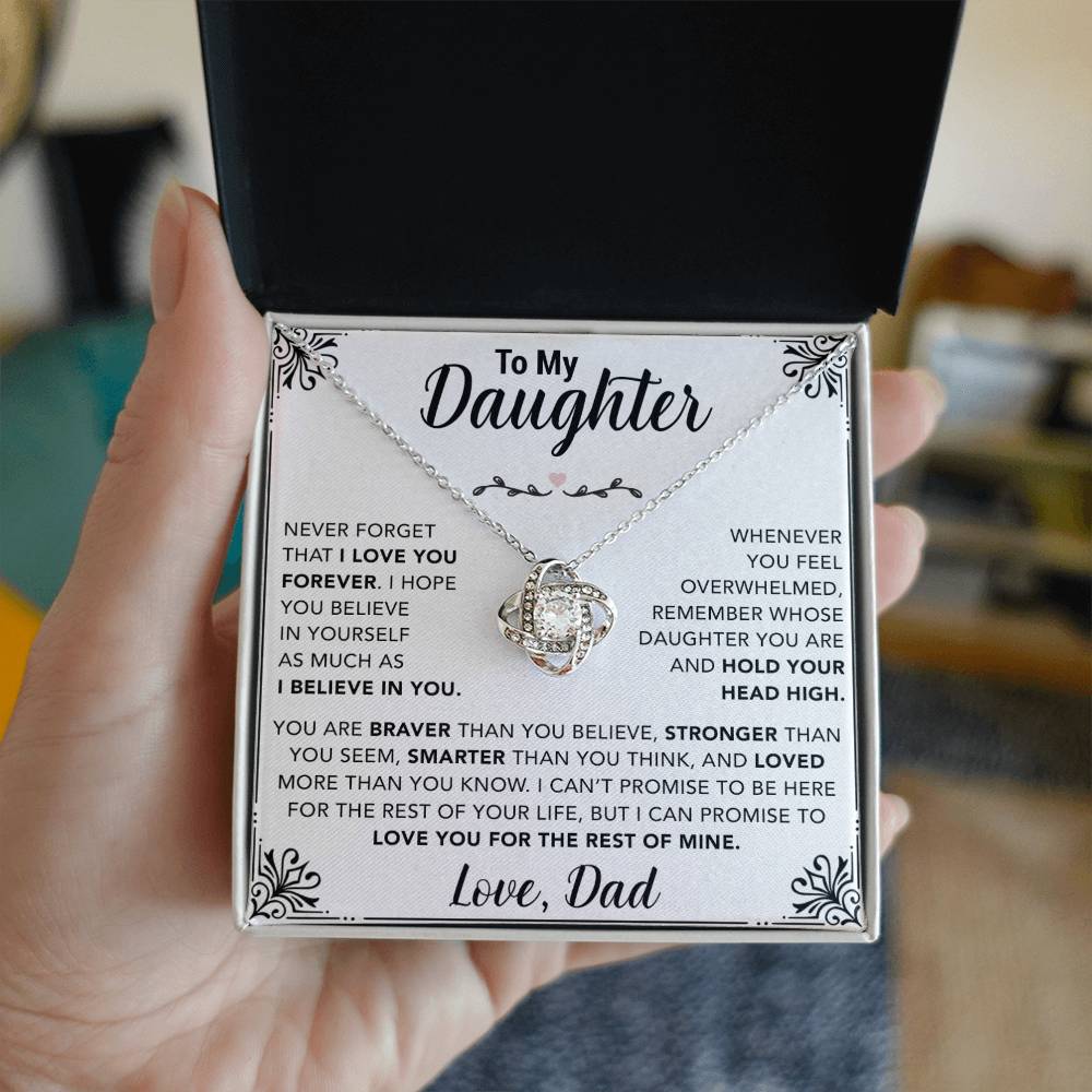 To My Daughter Necklace, Gift for Daughter from Dad, Father Daughter Necklace 30_11
