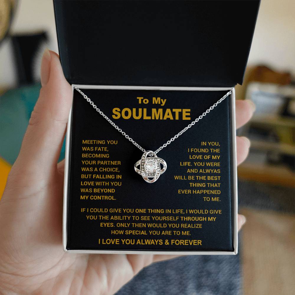 To My Soulmate Necklace, Soulmate Gift, Gift For Girlfriend, Christmas Gift 10_12_Gold