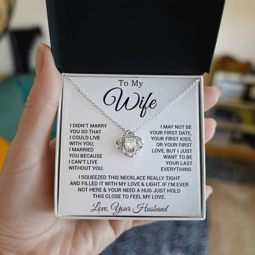 To My Wife Necklace, Gift For Wife, Anniversary Gift For Wife, Necklace For Wife 25_2_White