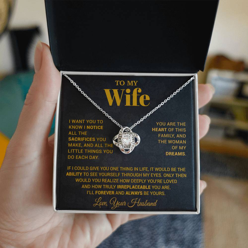 To My Wife Necklace, Christmas Gifts For Women, Anniversary Gift For Wife 6_10_Gold