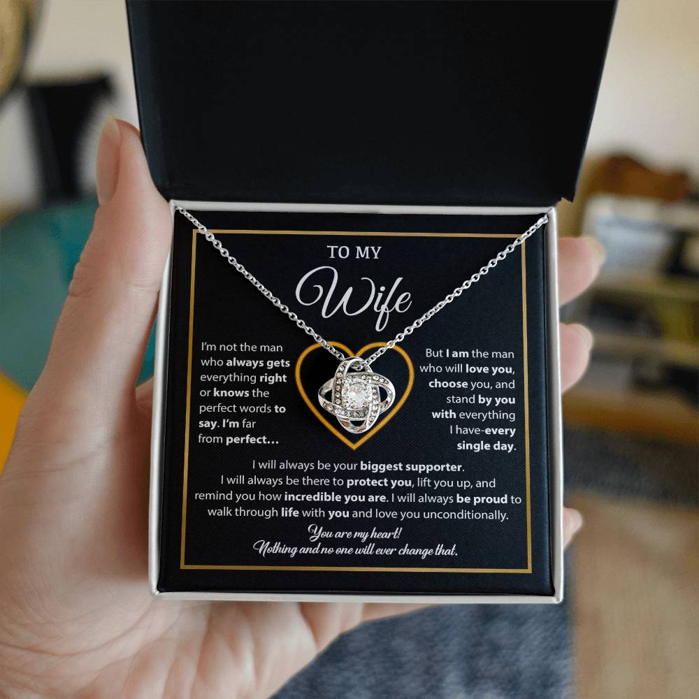 To My Wife Necklace, Gift For Wife, Anniversary Gift For Wife, Necklace For Wife 29_1_Black