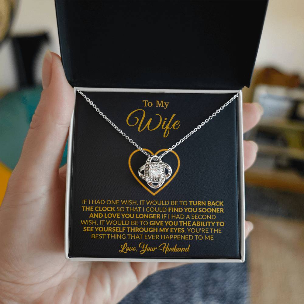 To My Wife Necklace, Gift For Wife, Anniversary Gift For Wife, Necklace For Wife 13_1_Gold