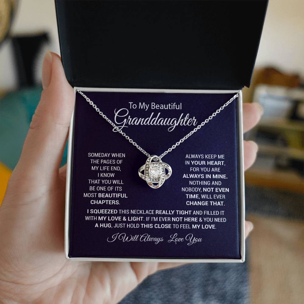 To My Granddaughter Necklace, Gift For Granddaughter, Christmas Gift