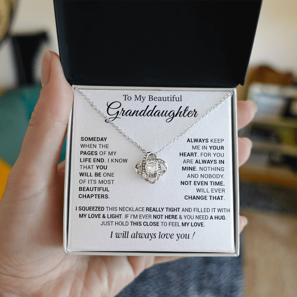 To My Granddaughter Necklace, Birthday Gift For Granddaughter From Grandpa