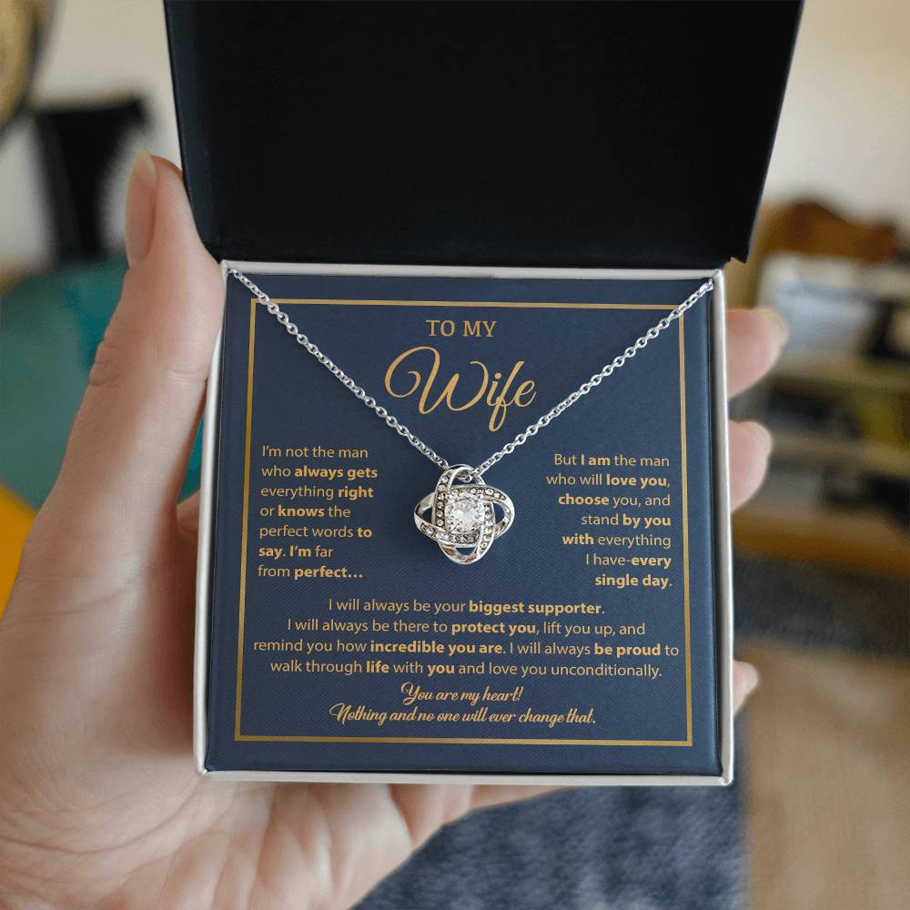 To My Wife Necklace, Gift For Wife, Anniversary Gift For Wife, Necklace For Wife 5_1_Blue