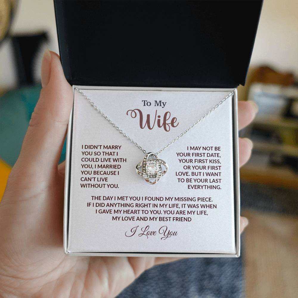 To My Wife Necklace, Wife Gift From Husband, Wife Husband Necklace, Christmas Gift 18_9