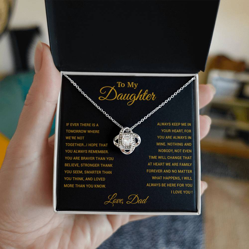 To My Daughter Necklace, Gift for Daughter from Dad, Father Daughter Necklace 26_3_Gold