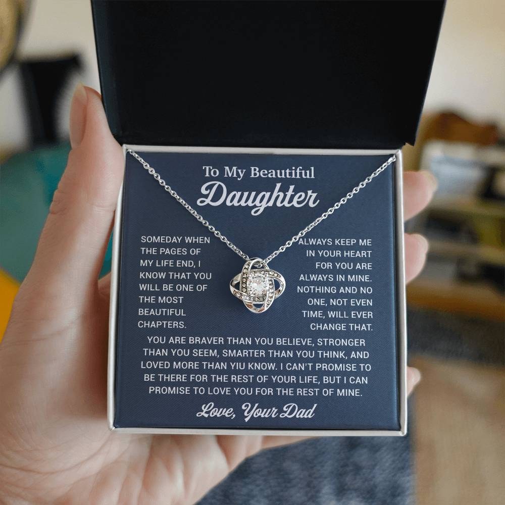 To My Daughter Necklace, Gift for Daughter from Dad, Father Daughter Necklace 9_12