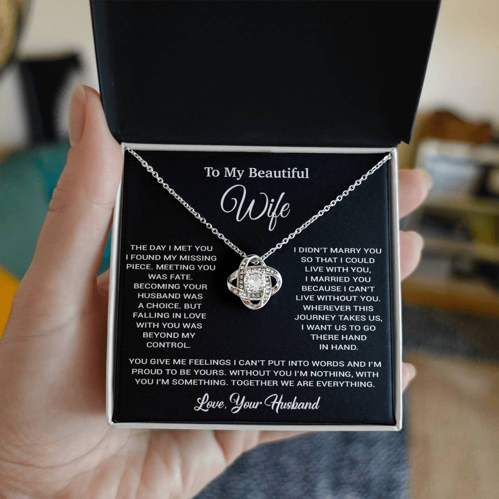 To My Wife Necklace, Vanlentines Gifts For Women, Anniversary Gift For Wife 2_2_Black